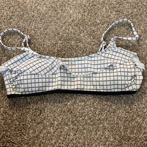 Black and white bikini top